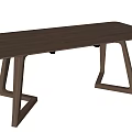 Modern Wooden Dining Table With Matching Bench And Unique Contemporary Leg Design