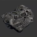 Natural Rough Stone With Irregular Holes And Grayish Brown Surface Texture