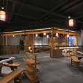 New Chinese Hot Pot Shop 3d model