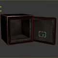 Vintage Open Metal Safe With Electronic Lock And Green Light