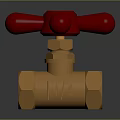 Brass Valve with Red Handle and 1/4 Inch Size as Essential Hardware Tool