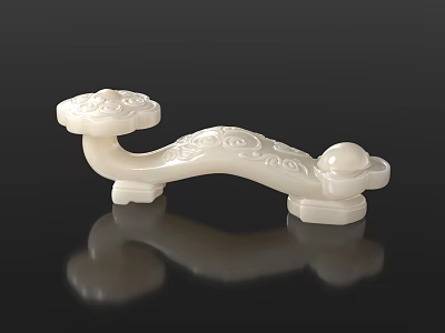 Exquisite Chinese White Jade Ruyi Style Sofa And Coffee Table Combination For Elegant Modern Interiors 3d model