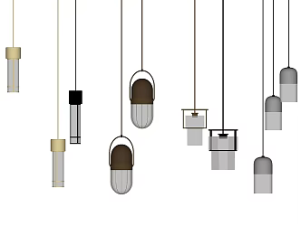 Modern chandelier combination 3d model