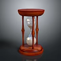 Classic Wooden Hourglass Stand With Glass Bulb And Sand Timer Design