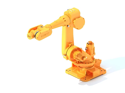 Smart Yellow Industrial Robotic Arm with High Precision Movement System 3d model Smart Yellow Industrial Robotic Arm with High Precision Movement System 3d model