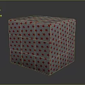 Stylish Cube Shaped Furniture With Red Star Pattern On White Surface Design