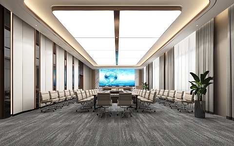 Modern Conference Room 3d model