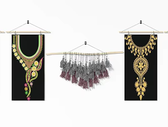 Ethnic style pendant Middle East woven wall decoration pendant 3d model