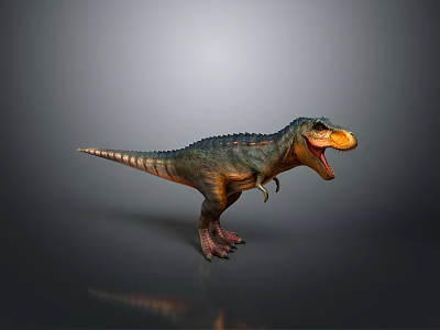 Realistic Tyrannosaurus Rex 3D Model With Open Mouth And Detailed Skin Texture 3d model