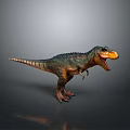 Realistic Tyrannosaurus Rex 3D Model With Open Mouth And Detailed Skin Texture