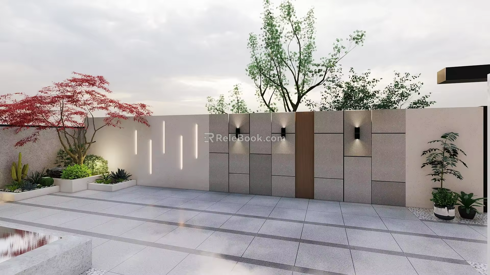 minimalist view wall background wall view wall 3d model