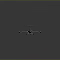 3D Rendered Blue Fighter Jet With Red Winglets Streamlined Design And Sleek Surface