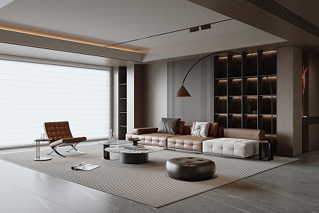 Modern Italian Living Room 3d model