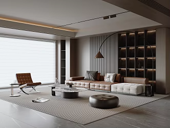 Modern Italian Living Room 3d model