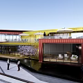 Style Container Sales Office 3d model