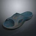 Blue Home Slippers With Comfortable Design For Everyday Use 3d model
