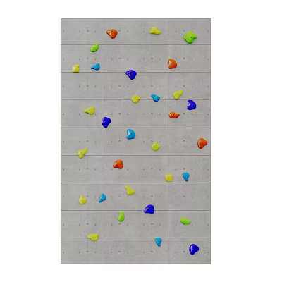 Durable Climbing Wall Sports Equipment with Colorful Holds for Indoor Training 3d model