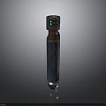Blue And Black Cylindrical Device With Three Blue Indicators And Button On Top