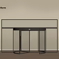 PoliForm Modern Revolving Door With Metal Frame And Glass Structure