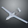 White Long Wing Aircraft With Streamlined Fuselage And Green Tail Fin Design 3d model