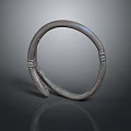 Vintage Metal Bracelet With Decorative Wrapped Ends Handcrafted Antique Jewelry