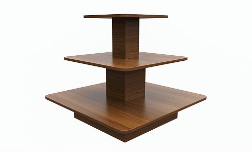 Three-layer square table 3d model