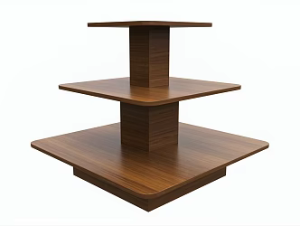 Three-layer square table 3d model