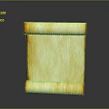Cream Colored Cloth Scroll With Red Edges And Reflection On Dark Background