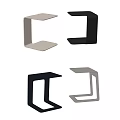 Modern Minimalist Side Tables with Geometric Design and White Black Gray Colors for Home Decor