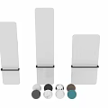 Modern Bathroom Accessories With White Bathtub Marble Countertop Mirror Shelf And Toiletries