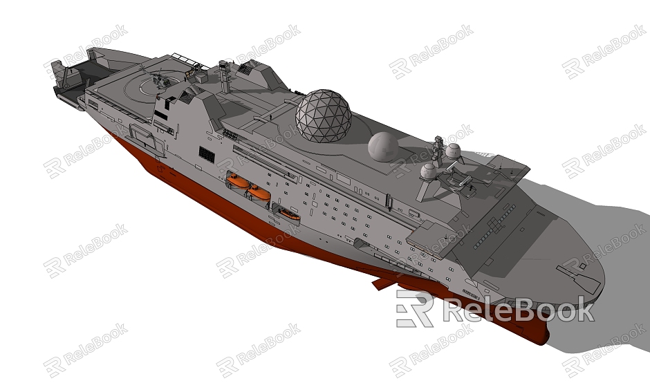 Modern Warship Ship Military Warship Carrier Submarine model