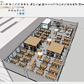 Modern Library Simple Library Reading Room 3d model