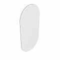 Modern Sleek Frameless Oval Mirror Decorative for Home Bathroom Living Room