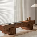 Modern Minimalist Wooden Bench Design By Window With Floor Lamp And Decorative Items