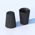 Black Striped Household Storage Containers With Modern Design For Home Decor