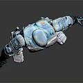 Futuristic Robot Character With Metallic Blue Armor And Mechanical Design