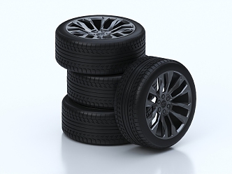 tire spare wheel hub car tire wheel 3d model