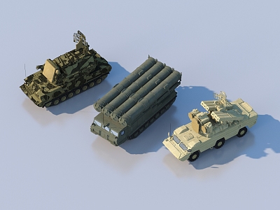 Weapons Armored Vehicle Missile Machine Gun Military Supplies 3d model