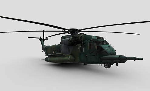 helicopter gunship transport helicopter 3d model