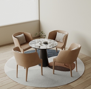 Modern leisure table and chair combination negotiation table and chair combination 3d model