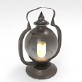 Lantern kerosene lamp lighting retro style lighting 3d model