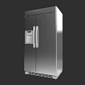 Stainless Steel Double Door Refrigerator With Water Dispenser And Modern Design