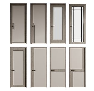 Modern swing door 3d model