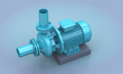 water pump electric pump motor industrial water pump sewage pump 3d model