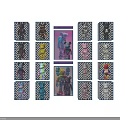 Colorful Dolls Collection With Various Patterns In Decorative Display Boxes 3d model