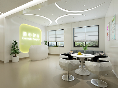 modern beauty salon beauty salon waiting area aisle model