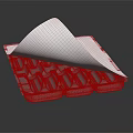 Household Transparent Plastic Storage Tray With White Cover Paper And Multiple Compartments