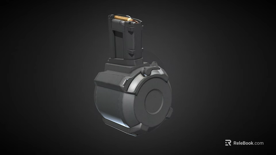 Military Hand Grenade With Black Metal Body And Yellow Safety Pin 3d model 