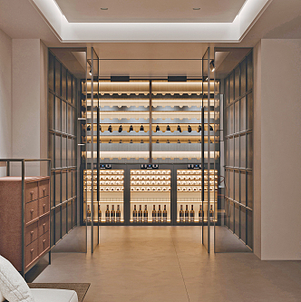 Modern Wine Cellar Wine Tasting Room Wine Cellar 3d model