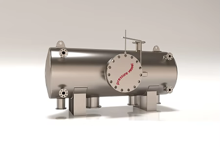 Modern stainless steel tank pressure tank oil tank 3d model
